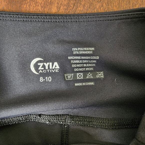 Zyia Active Light N TIght Leggings in Black & Rainbow Leopard Size 8-10 - Picture 7 of 7